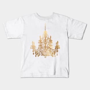 Crystal Chandelier in Faux Gold Kids T-Shirt